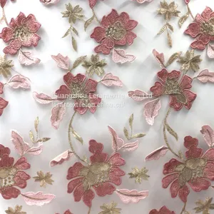 Latest Embroidery French Lace Fabric Lace Tulle Lace Fabric for Wedding Dresses thumbnail-1