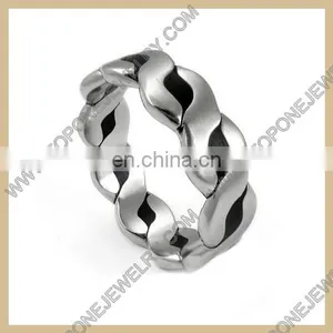 Cheap Wholesale Stainless Steel Personality Infinity Women's Wedding Pink Gold Rings Jewelry Gifts thumbnail-2