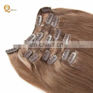 Hottest Products on the Market 100g 120g 160g 220g Remy Human Hair Extensions Clip on thumbnail-6