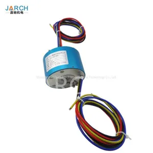 Electric Slip Ring for 6 Circuits 5A Through Hole Sliprings With Hole Bore 12mm OD Size 35mm Signal Rotary Union thumbnail-1