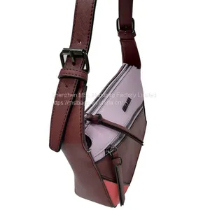 Hot Fashion Small Saffiano Faux Leather Contrast Colorful Handbags Shoulder Top Handle Satchel Bag thumbnail-3