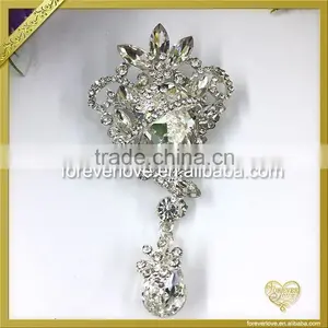 Rhinestone Button Brooch Embellishment Jewelry Crystal Bridal Hair Pins Wedding Brooches FB-039edding Brooches FB-039 thumbnail-2