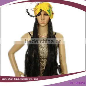 Nice Cheap Yellow Hair Wig Hat thumbnail-1