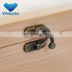 Hot Sale Customized Unfinished Hinge Lid Acrylic Lid Wooden Box thumbnail-5