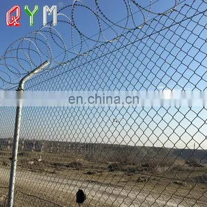 High Security Hot-dipped Galvanized Steel Wire Chain Link Airport Fence thumbnail-3
