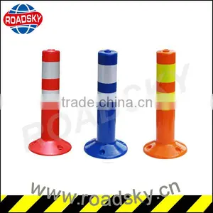 Orange PE Economical Rebound Road Traffic Warning Bollards thumbnail-1