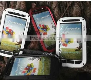Aluminum Case Shockproof With Gorilla Glass Love Mei Taktik Case for Samsung Galaxy S4 thumbnail-1
