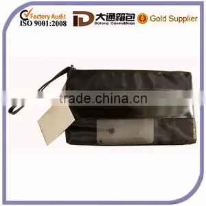 Travel Fabric Lightweight and Recycled Pu+grid Cosmetic Bag thumbnail-1