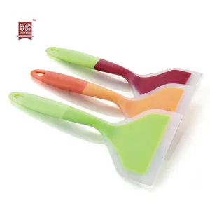Kitchen Accessories Home and Kitchen Gadgets Nonstick Wide Silicone Omelette Pancakes Shovel Spatula Turner Kitchen Tools Silicone Scraper thumbnail-1