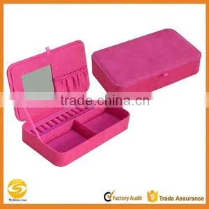 High Quality Plush Fabric Jewelry Box,suede Leather Travel Jewelry Case,velvet Jewelry Storage Box Quality Choice thumbnail-1