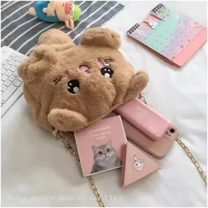019Children's Crossbody Bag Cute Animal Plush Bag thumbnail-1
