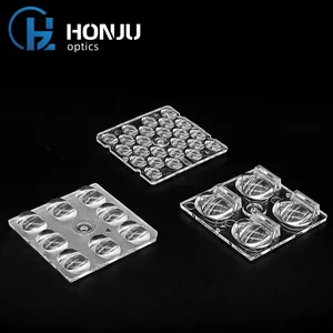 Hongzhu 50X50mm Outdoor Light Lens 5050 PC 8 In 1 Led Outdoor Lighting Street Light Lens thumbnail-2