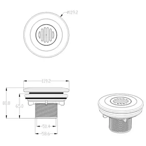 ABS UV Plastic Fitting Wall Return for Vinyl Swimming Pool Double Layer Water Return thumbnail-5