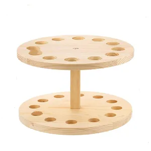 Fishing Rod Holders for Garage Organizer Stand Rack Wooden Round Floor Stand Fishing Rod Rack Holds Fishing Pole Rack thumbnail-3