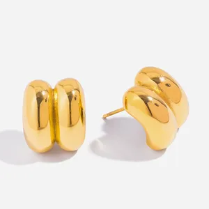 Water Drop Design Stainless Steel Vacuum Earrings - New Fashion Jewelry Trend thumbnail-5