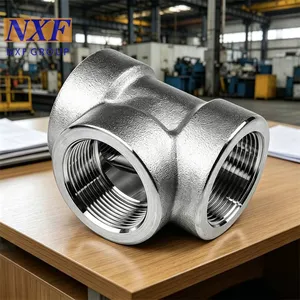 NXF UNS N10276 2.4819/NiMo16Cr15W/C276 OD DN15-1200 Class 3000-9000 Nickel Alloy Forging Technology THD Straight or Reducing Tee thumbnail-1