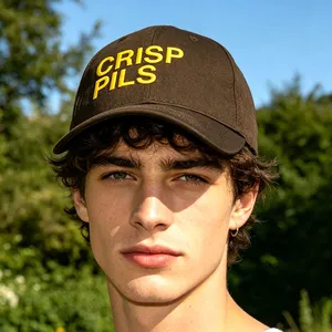 6 Panel Structured Baseball Cap Custom Logo Baseball Caps Cotton Baseball Hat thumbnail-1