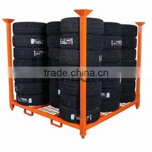 Stackable Foldable Metal Tire Storage Rack thumbnail-2