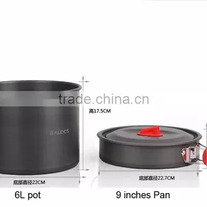 Easy Carry Outdoor Camping Cookware Sets Mess Kit thumbnail-3