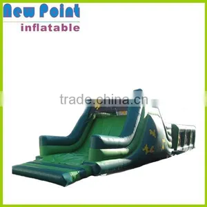 Green Inflatable Obstacle Course for Kids thumbnail-1