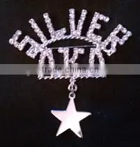 Custom Alpha Kap Alpha Aka Silver Star Pin Brooch Jewelry thumbnail-1