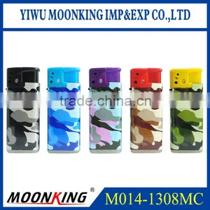 Color Army Uniforms Electronic Gas Charging Windproof Cigarette Lighter thumbnail-1