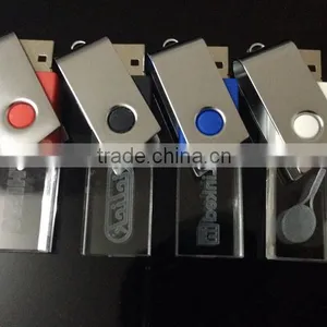 LED Red Green Blue White Light USB Flash Driver Crystal Usb Flash Driver Quality Choice thumbnail-4