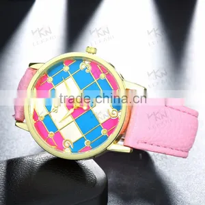 Hot Sale Leather Strap New Design Fashion Girls Watch thumbnail-1