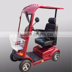 One Seat Four Wheel Mobility Scooter With Detachable Canopy Windscreen thumbnail-1