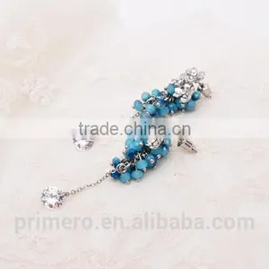 High Quality Brand Designs Clover Crystal Beads Tassel Earrings thumbnail-4
