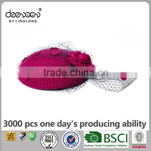 Wool Fascinator Party Hat Women Wholesale Lady Wedding Hat thumbnail-4