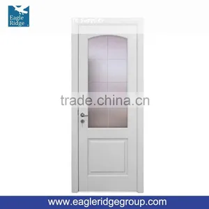 Wooden Doors Design Modern White Glass Door Made in China thumbnail-1