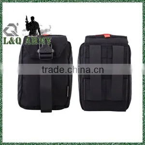 Tactical Military Outdoor Molle Belt Medical First Aid Pouch Bag Black thumbnail-1
