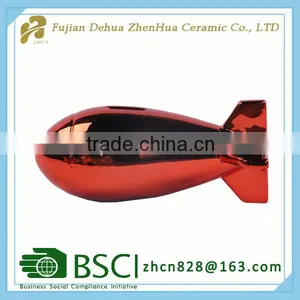 Small Bomb Shape Electroplating Ceramic Coin Bank thumbnail-5