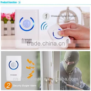 Wireless Solar Doorbell, Outdoor Wireless Doorbell, Wireless Doorbell for Apartments thumbnail-3