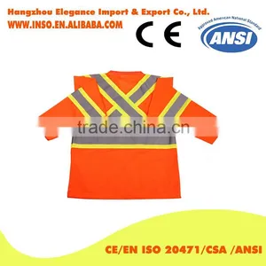High Quality Reflective Long Sleeve Safety Shirt 2016 Safety Shirt Polo Shirt Reflective Tape T-shirt thumbnail-2