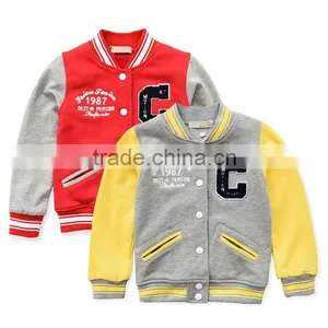 Kids Baseball Uniform for Spring Casual Garments Outerwear Baby Jackets Without Hood thumbnail-1