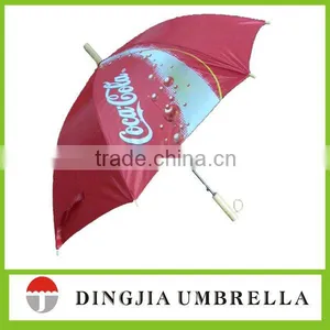 Black Red Polyester Layer Straight Umbrella Frber Frame thumbnail-1