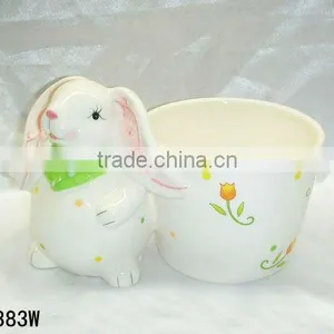 Ceramic Easter Rabbit Planter Pots thumbnail-1
