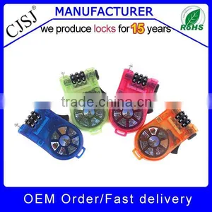 High Security Colorful 3 Digits ABS Combination Cable Lock thumbnail-1