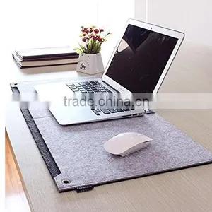 Multifunctional Protective PU Felt Leather Mat /Mouse Pad /Table Mat/Desk Pad/Organizer For Desktops And Laptops, thumbnail-2