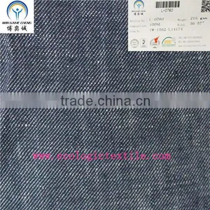 New Product Pure Linen Yarn Dyed Twill Fabric thumbnail-1