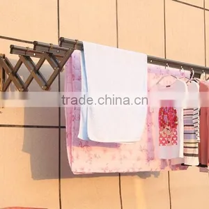 Folding Stainless Steel Push Pull Metal Hanger Rack thumbnail-1