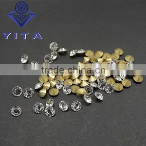 Popular Wholesale Ss7 2.2mm White Glass Rhinestone;pointback Shape Rhinestone;shiny Point Back Glass Chatons thumbnail-1