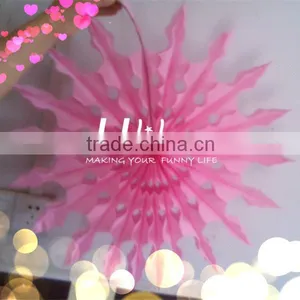 Handmade Paper Snowflakes Christmas Paper Fan Patterns Big Size Snowflake thumbnail-1