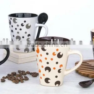 Nice Desgin Ceramic Coffee Mug With Spoon thumbnail-1
