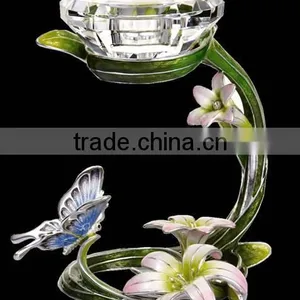 2014 New Design, Crystal/Glass Candle Holder With Enamel for Newly Weds thumbnail-1