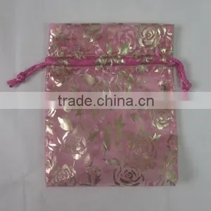 HOT SALE Silk Screen Printing Red Wedding Organza Bag thumbnail-6