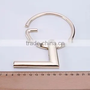 Guangzhou Factory Alloy GL-shaped Handbag Handle for Tote Bag thumbnail-4