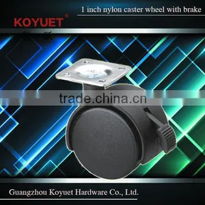 KOYUET With Brake Wholesale Modern Free Sample Nylon Heavy Duty Plate High Quality Wheel Castor thumbnail-1